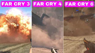 Far Cry 3 Vs Far Cry 4 Vs Far Cry 5 Vs Far Cry 6 - Car Explosion Physics and Details