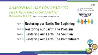 Restore our earth: The Beginning, Dr. Rowena  Sazon