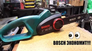 BOSCH экономит!!! Цепная электропила AKE 35-18 S Полная разборка и ремонт пилы