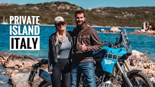 WE WENT TO AN EXCLUSIVE PRIVATE ISLAND IN ITALY! TWO UP RIDING motorcycle adventure SARDINIA