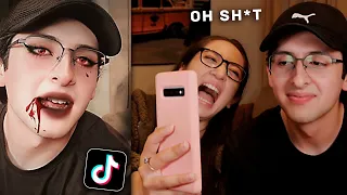 obligué a mi hermano a probar filtros de tiktok 😝🤙