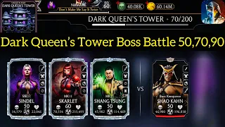 Dark Queen’s Non Fatal Tower Boss Battle 50,70,90 Fight + Reward | MK Mobile