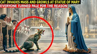 Cat Doesn't Stop Growling at the Statue of Mary, Everyone Turned Pale when they discovered why...