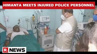 Assam CM Himanta Biswa Sarma Meets Police Personnel Injured In The Assam-Mizoram Border Clash