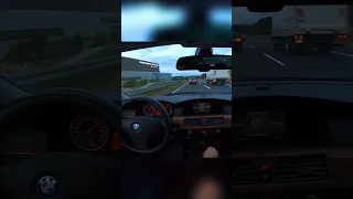 Bmw e60 525d vs Mercedes c300 on German Autobahn