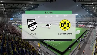 FIFA 23 | SC Verl vs Borussia Dortmund II - Home Deluxe Arena | Gameplay