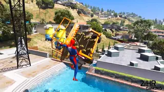 #Shorts GTA 5  water ragdolls spiderman vs subway surfers jumps fails Euphoria physics #1