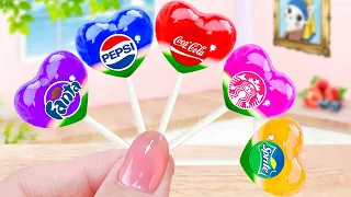 💖Colorful Mini Heart Jelly Magic 🌈Rainbow Fruit Jelly & Honey Coca Cola | Min Cakes