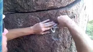 Rock Climbing: Drilling in a new bolt for a new climb (free song)