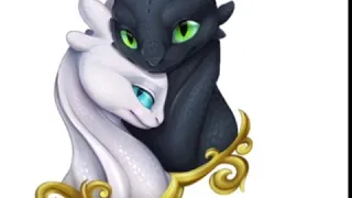 Toothless x Light Fury💕