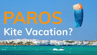 Paros Greece : blue water kitesurf and vacation spot