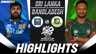 Sri Lanka vs Bangladesh - T20 World cup 2024 highlights - Match 15 - Cricket 24 Gameplay