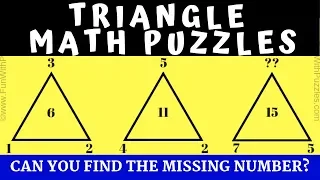 TRIANGLE #MATH #PUZZLES WITH ANSWERS