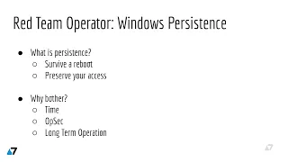 RED TEAM Operator: Windows Persistence course.