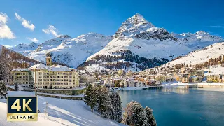 St. Moritz Switzerland 🇨🇭 4K Winter Walking Tour 2024