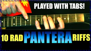 TOP 10 Pantera Riffs Guitar Lesson with Chords and TAB Tutorial