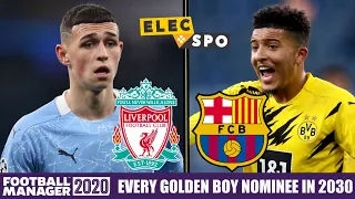 Every 2020 Golden Boy Nominee: Where Are They In 2030 According To Football Manager?