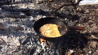 Вкуснейшие блинчики на костре! / Delicious pancakes on the fire!