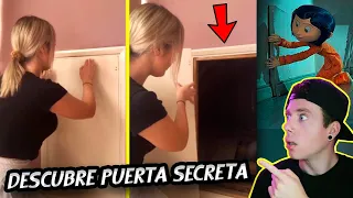 DESCUBRE PUERTA SECRETA en su CASA y ENCUENTRA algo INCREIBLE | CORALINE ES REAL