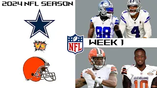 2024 NFL Week 1 - Dallas Cowboys vs Cleveland Browns - Madden 24 Simulation