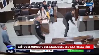 Vídeo: así atacó el preso a la fiscal Claudia Ríos