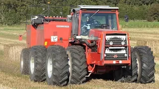 Massey Ferguson 4840 w/ Twin-Wheels Baling w/ MF 190 BigBaler | Danish Agriculture