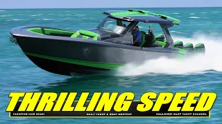 "Thrilling Speed and Powerboats Race through Haulover Inlet - Watch the Adrenaline-Pumping Action!"