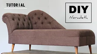 DIY -  Mueble capitoné // chaiselounge - detallado paso a paso