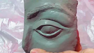 How to Sculpt open eye in clay for beginners