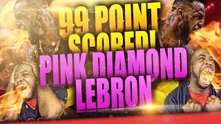 SCORED 99 POINTS! 100 POINTS CHALLENGE PINK DIAMOND LEBRON JAMES DEBUT! NBA 2k15 MyTeam