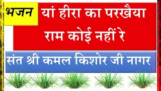 भजन:- यां हीरा को परखैया राम कोई नहीं रे- सन्त श्री कमल किशोरजी नागर Sant Shri Kamal KishorJi Bhajan