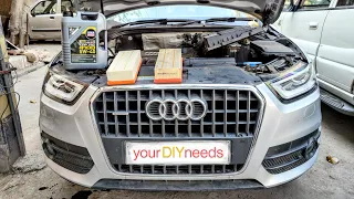 AUDI OIL CHANGE | AIR , OIL AND FUEL FILTER CHANGE | Q3 | Q5 | A3 | A4 | A6 | VW | DIY