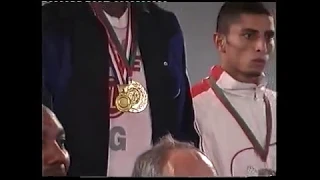 2003 Yaoundé. Le combat de Mbuyi Pasteur en finale + remise des médailles
