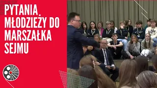 Pytania młodzieży do marszałka Sejmu - Warszawa