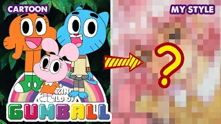 The Amazing World of Gumball Characters as Semi Characters | Draw with Huta Chan
