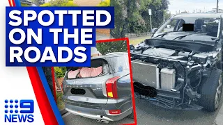 Car missing half its front spotted driving on Victorian roads | 9 News Australia