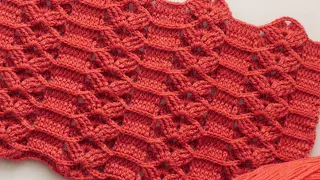 Всего 1 ряд, а результат ВПЕЧАТЛЯЕТ! Супер УЗОР крючком вязание для начинающих  EASY Pattern Crochet