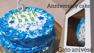 kijan pou fè gato anivèsè/ how to make anniversary cake 🎂