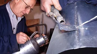 Handmade tin pieces. Traditional molding of this metal | Lost Trades | Documentary film