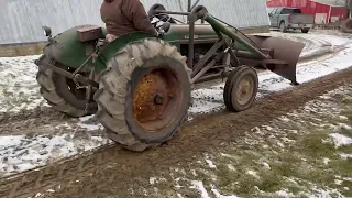 1959 Oliver 550 Tractor with Snow Blade