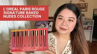 L’Oreal Paris Rouge Signature Baked Nudes Swatches and Review