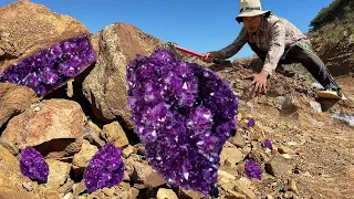 HUGE! 11,000 carat uncut gem opal gets carved to expose the top quality colors inside 2024