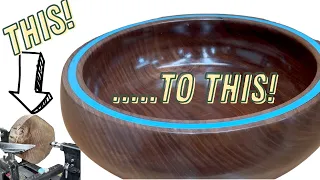 Unlock the Secrets of Creating a Stunning Turquoise Inlay on a Walnut bowl #woodturning