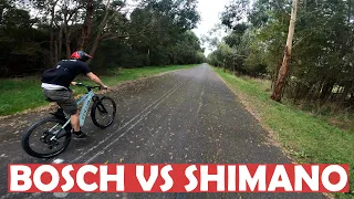 Ebike Drag Race Bosch vs Shimano
