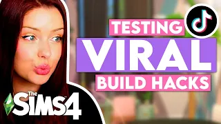 Using Sims 4 VIRAL BUILD HACKS To Build a House (NO CC NO MODS) // Sims 4 Building Tips and Tricks