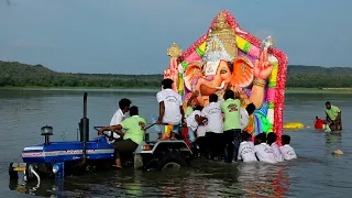 Big ganesh Nimajjanam 2023 | Ganpathi visarjan 2023 | Ganesh immersion 2023 in Lake