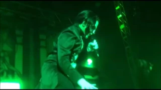 Ghost's Papa Emeritus III falls off the stage mid song in the U.K...