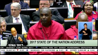 EFF MP interrupts president Zuma's #SONA2017 speech