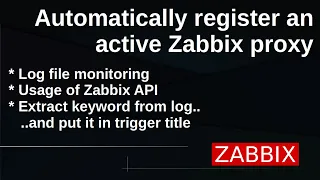 Auto register an active Zabbix proxy