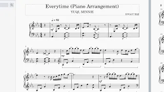 우기 (YUQI)、Minnie (민니) - "Everytime" Piano Arrangement (sheet music)